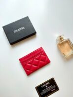 CC CARD HOLDER 11.2 RED CALFSKIN GOLD ICON - Image 6