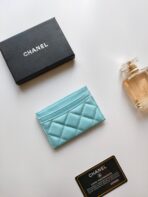CC CARD HOLDER 11.2 SKY CALFSKIN GOLD ICON - Image 6