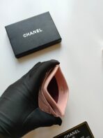 CC CARD HOLDER 11.2 PALE PINK GRAINED CALFSKIN GOLD ICON - Image 5