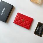 CC CARD HOLDER 11.2 ROSE GRAINED CALFSKIN GOLD ICON - Image 2