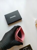 CC CARD HOLDER 11.2 PINK GRAINED CALFSKIN GOLD ICON - Image 5