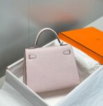 KELLY 25CM IN  MAUVE SWIFT  SILVER HARDWARE - Image 4