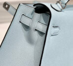 KELLY 25CM IN BLUE BRUME   PALLADIUM HARDWARE - Image 9