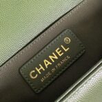 CC MEDIUM 25 BOY BAG IN OLIVE GREEN LAMBSKIN GOLD HARDWARE - Image 7