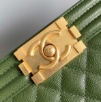 CC MEDIUM 25 BOY BAG IN OLIVE GREEN LAMBSKIN GOLD HARDWARE - Image 5