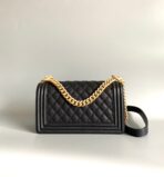 CC MEDIUM 25 BOY BAG IN BLACK LAMBSKIN GOLD HARDWARE - Image 3
