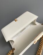 CC MEDIUM 25 BOY BAG IN WHITE LAMBSKIN GOLD HARDWARE - Image 5