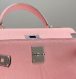 KELLY 28CM IN ROSE SAKURA SWIFT  SILVER HARDWARE - Image 7