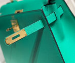 KELLY 28CM IN VERT VERTIGO   GOLD HARDWARE - Image 5