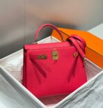 KELLY 28CM IN ROSE TYRIEN SWIFT  GOLD HARDWARE - Image 8