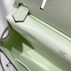 HM JYPSIERE SHOULDER BAG 23 IN LIGHT GREEN  SILVER HARDWARE - Image 9