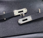 HM JYPSIERE SHOULDER BAG 23 IN NAVY BLUE  SILVER HARDWARE - Image 3