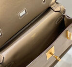 HM JYPSIERE SHOULDER BAG 23 IN WOOD BROWN  GOLD HARDWARE - Image 7