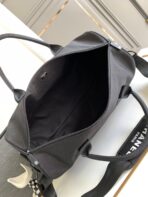 CC TRAVEL BAG 45 IN BLACK CANVAS WITH WHITE LOGO - Image 10