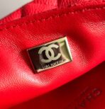 MINI RECTANGLE FLAP BAG 20CM RED CAVIAR SILVER HARDWARE - Image 4