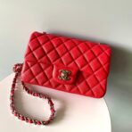 MINI RECTANGLE FLAP BAG 20CM RED CAVIAR SILVER HARDWARE - Image 2