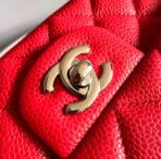 MINI RECTANGLE FLAP BAG 20CM RED CAVIAR SILVER HARDWARE - Image 7