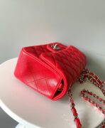 MINI RECTANGLE FLAP BAG 20CM RED CAVIAR SILVER HARDWARE - Image 3