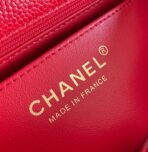 MINI RECTANGLE FLAP BAG 20CM RED CAVIAR GOLD HARDWARE - Image 5