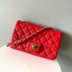 MINI RECTANGLE FLAP BAG 20CM RED CAVIAR GOLD HARDWARE - Image 2
