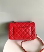 MINI RECTANGLE FLAP BAG 20CM RED CAVIAR GOLD HARDWARE - Image 10