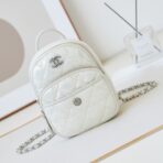 BACKPACK 22 IN WHITE FABRIC SILVER HARDWARE - Image 2