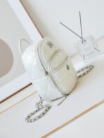 BACKPACK 22 IN WHITE FABRIC SILVER HARDWARE - Image 10