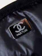 BACKPACK 22 IN BLACK FABRIC SILVER HARDWARE - Image 6