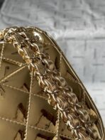 CC MINI 19 FLAP BAG IN GOLDEN METALLIC CALFSKIN - Image 7