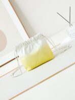 CC MINI 20 HOBO BAG IN WHITE MIX LIGHT YELLOW CALFSKIN - Image 3