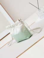 CC MINI 20 HOBO BAG IN WHITE MIX LIGHT GREEN CALFSKIN - Image 3