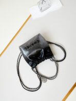 CC MINI 20 HOBO BAG IN BLACK OMBRE CALFSKIN - Image 3
