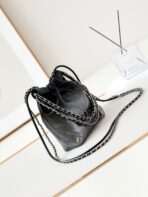 CC MINI 20 HOBO BAG IN BLACK OMBRE CALFSKIN - Image 5