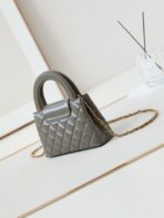 CC KELLY MINI 19 SHOPPING BAG IN WOOD BROWN CALFSKIN - Image 6
