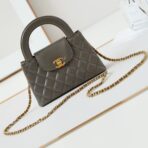 CC KELLY MINI 19 SHOPPING BAG IN WOOD BROWN CALFSKIN - Image 2