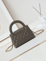 CC KELLY MINI 19 SHOPPING BAG IN WOOD BROWN CALFSKIN - Image 7