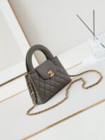 CC KELLY MINI 19 SHOPPING BAG IN WOOD BROWN CALFSKIN - Image 3