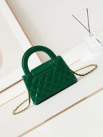 CC KELLY MINI 19 SHOPPING BAG IN GREEN FOREST CALFSKIN - Image 3