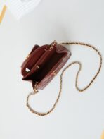 CC KELLY MINI 19 SHOPPING BAG IN WINE RED CALFSKIN - Image 9