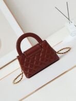 CC KELLY MINI 19 SHOPPING BAG IN WINE RED CALFSKIN - Image 6