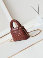 CC KELLY MINI 19 SHOPPING BAG IN WINE RED CALFSKIN - Image 3