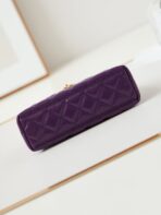 CC KELLY MINI 19 SHOPPING BAG IN INDIGO PURPLE CALFSKIN - Image 10