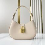 LOW KEY SHOULDER BAG 26 IN QUARTZ GRAINED CALFSKIN GOLD BUCKLE - Image 2