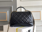CC MEDIUM 23 BAG WITH HANDLE IN BLACK LAMBSKIN - Image 4