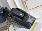 CC MEDIUM 23 BAG WITH HANDLE IN BLACK LAMBSKIN - Image 7