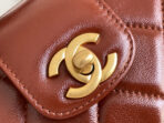 CC MEDIUM 23 BAG WITH HANDLE IN RED BROWN LAMBSKIN - Image 6