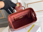 CC MEDIUM 23 BAG WITH HANDLE IN RED BROWN LAMBSKIN - Image 7