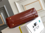CC MEDIUM 23 BAG WITH HANDLE IN RED BROWN LAMBSKIN - Image 8