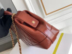 CC MEDIUM 23 BAG WITH HANDLE IN RED BROWN LAMBSKIN - Image 9