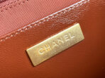 CC MEDIUM 23 BAG WITH HANDLE IN RED BROWN LAMBSKIN - Image 5